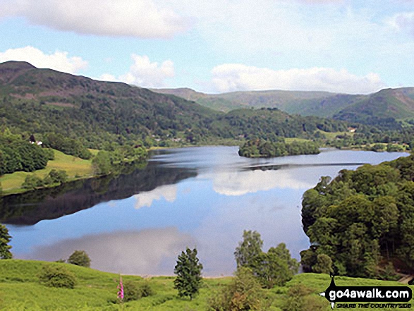 Walk c274 Loughrigg Fell from Elterwater - Grasmere from Loughrigg Terrace