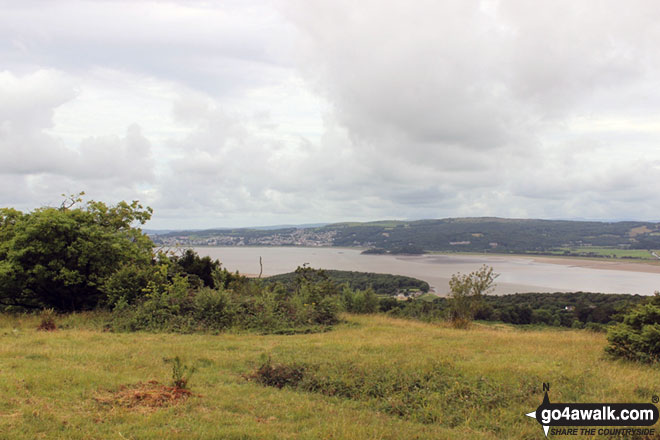 Grange-over-Sands and Morecambe Bay from Arnside Knott 