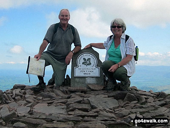 Me (70) and Carole (65) on Pen y Fan 2 days after our 45th Wedding Anniversary 