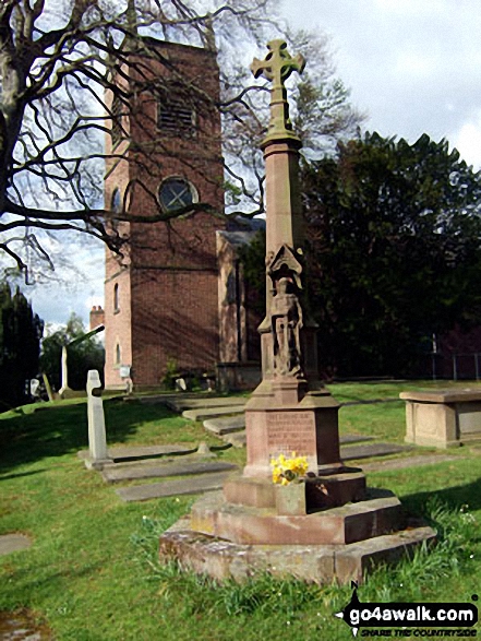 Walk ch133 Goostrey, The Bongs, Boots Green and Peover Hall from Over Peover - Goostrey Church