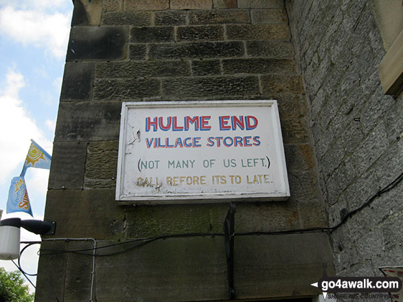 Walk s134 The Manifold Way, Wettonmill, Sugarloaf and Ecton Hill from Hulme End - Hulme End Village Stores