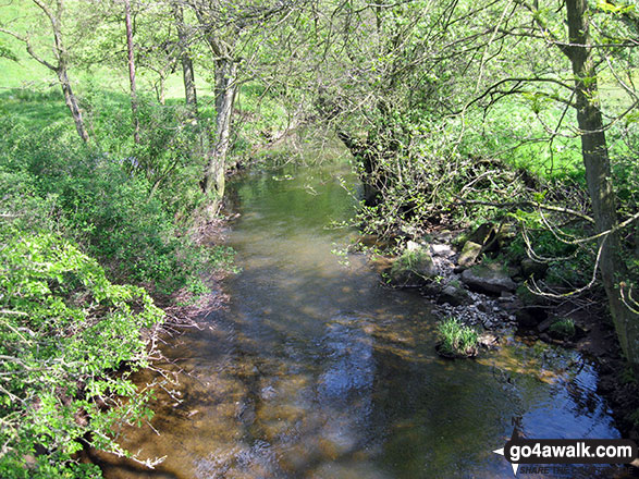 Walk d225 Sheen, The Manifold Valley, Longnor and Pilsbury Castle Hills from Hartington - The River Manifold at Brund Mill