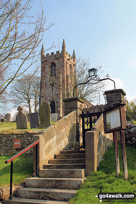 Walk d312 Carder Low, The High Peak Trail and The Tissington Trail from Hartington - St. Giles' Church, Hartington