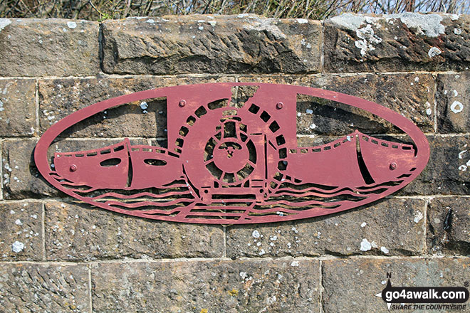 Walk d312 Carder Low, The High Peak Trail and The Tissington Trail from Hartington - Wall sign at Parsley Hay