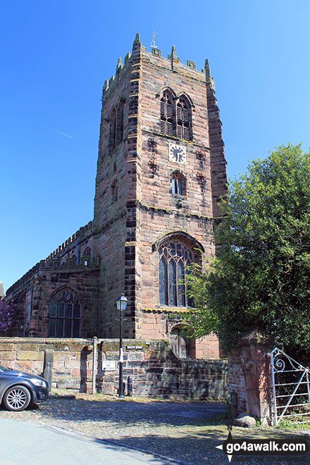 Walk ch161 Great Budworth from Arley Hall - St Mary & All Saints Church, Great Budworth