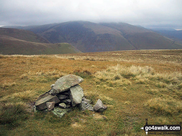 Walk c127 Great Sca Fell and Knott from Over Water - The small cairn on the summit of Great Cockup