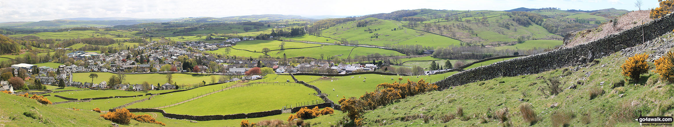 Walk c268 Potter Tarn, and The River Kent from Staveley - Staveley from Reston Scar