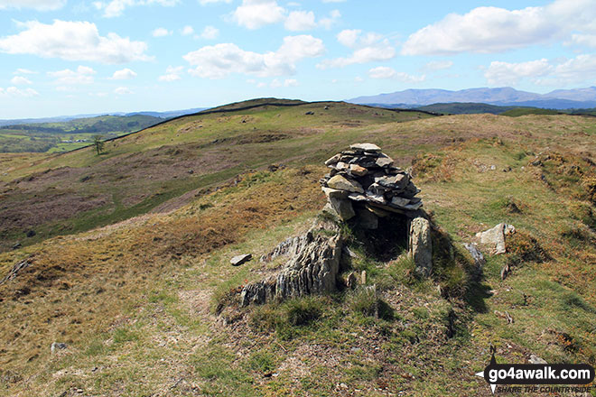 The small cairn on the summit of Hugill Fell 