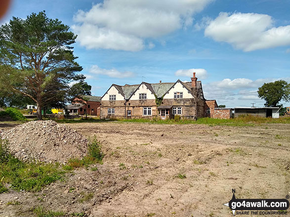 Walk ch123 Knolls Green and Lindow Moss from Lindow Common, Wilmslow - Saltersley Hall Farm House