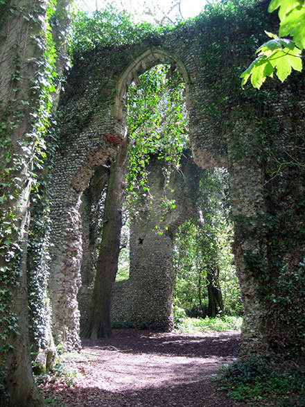 Walk nf145 Horsey from Winterton-on-Sea - The ruined St Mary Church, East Somerton