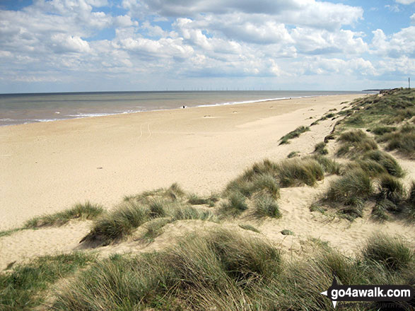 Walk nf145 Horsey from Winterton-on-Sea - Sand dunes near Winterton-on-Sea