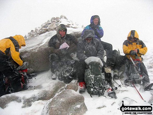 A nice winter day in the Cairngorms on Stob Coire an t-Sneachta Very strong winds and not much heat around.