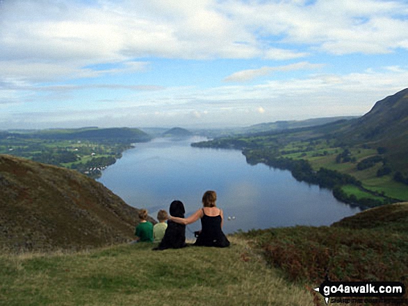 Walk c304 Beda Head and Place Fell from Howtown - Ullswater from summit of Hallin Fell