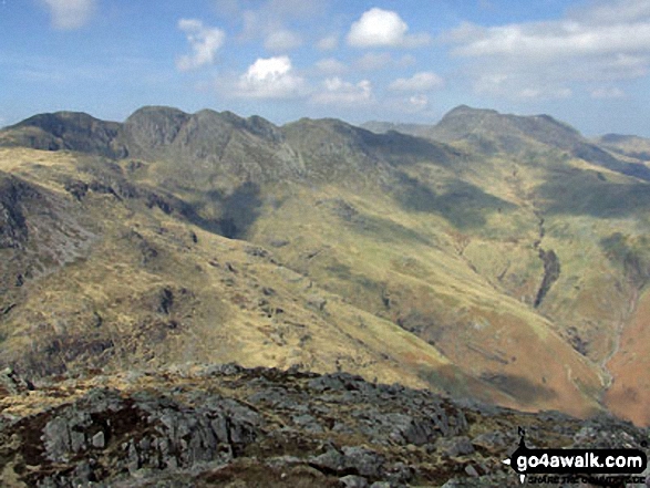 Crinkle Crags and Bow Fell (Bowfell) from Pike of Blisco (Pike o' Blisco) 