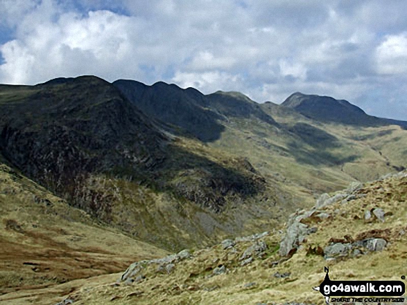 Crinkle Crags and Bow Fell (Bowfell) from Pike of Blisco (Pike o' Blisco)