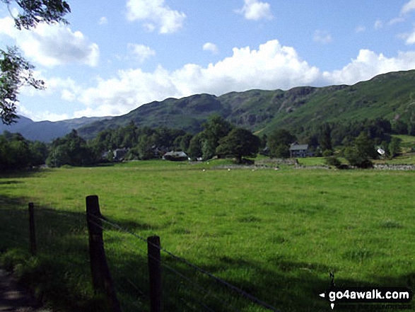 Walk c206 Lingmoor Fell and Little Langdale from Blea Tarn (Langdale) nr Elterwater - Elterwater village