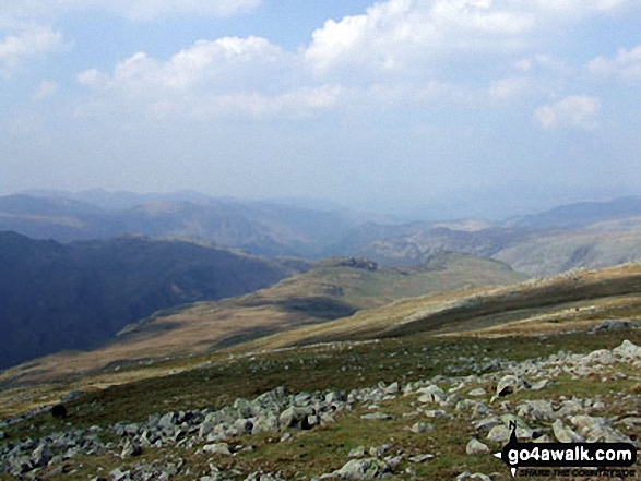 Walk c208 Harrison Stickle and High Raise from The New Dungeon Ghyll, Great Langdale - Borrowdale from High Raise (Langdale)