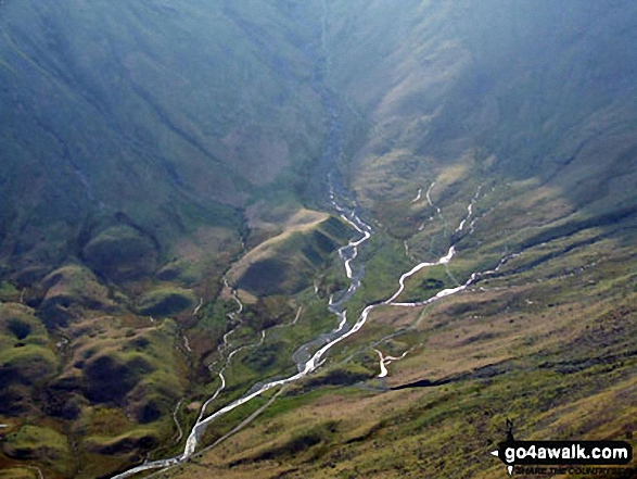 Rosset and Mickleden Beck from Pike of Stickle (The Langdale Pikes) in The Central Fells, The District, Cumbria, England by Tim Hope (41)