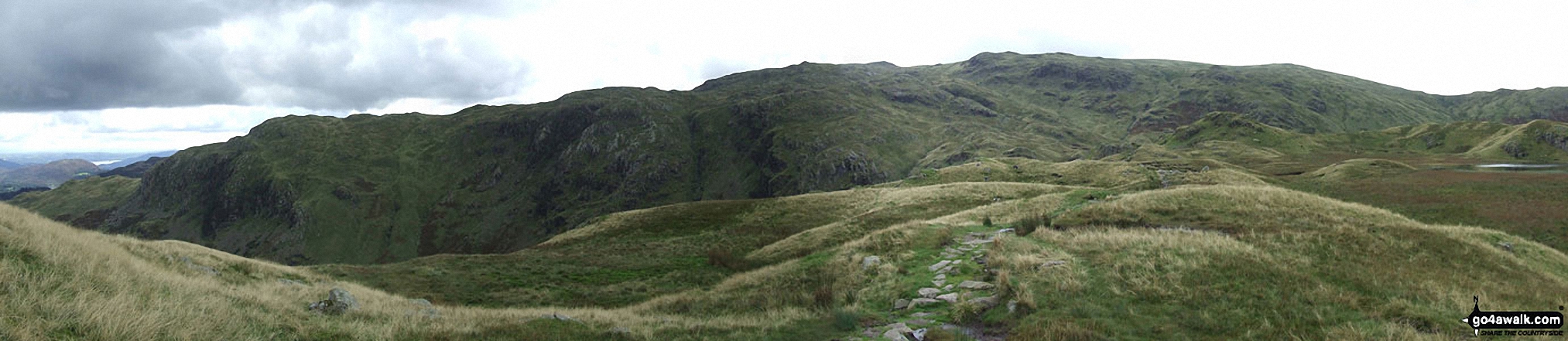 Walk c152 Calf Crag and Helm Crag from Grasmere - Broadstone Head, Ferngill Crag and Deer Bields from Brownrigg Moss