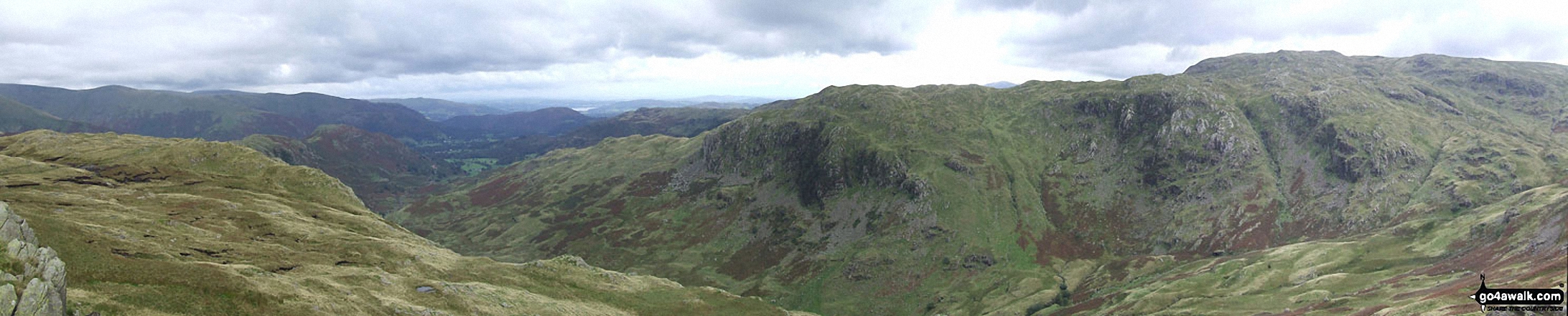 Walk c294 Steel Fell from Grasmere - Deer Bields, Ferngill Crag and Broadstone Head from Calf Crag