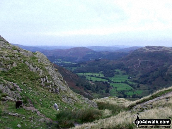 Walk c152 Calf Crag and Helm Crag from Grasmere - Grasmere and Easedale from Helm Crag