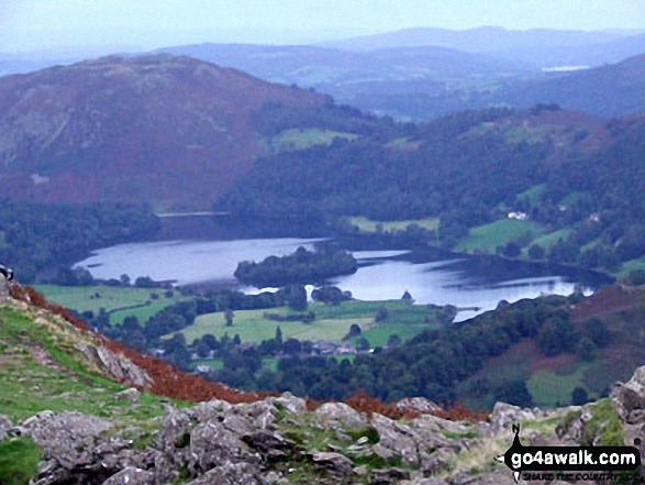 Walk c294 Steel Fell from Grasmere - Loughrigg Fell and Grasmere from Helm Crag