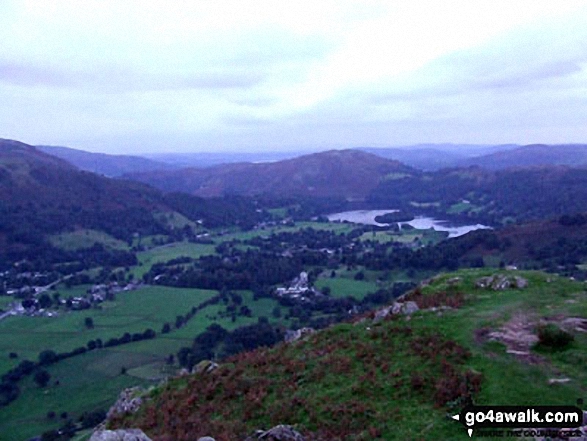 Loughrigg Fell and Grasmere from Helm Crag summit