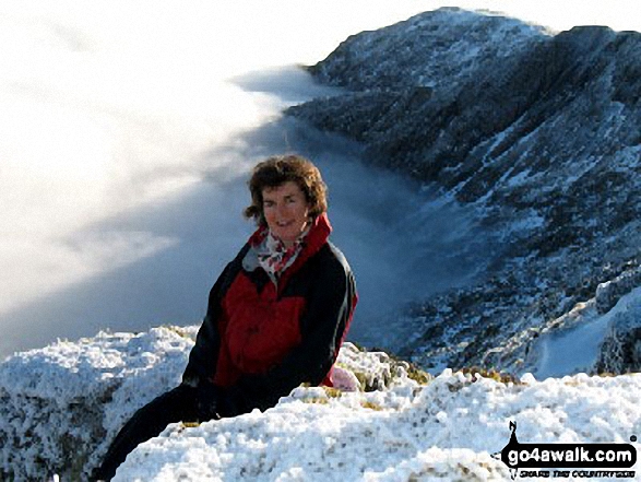 My partner Fiona on Stob Diamh in South West Higlands Argyll and Bute Scotland