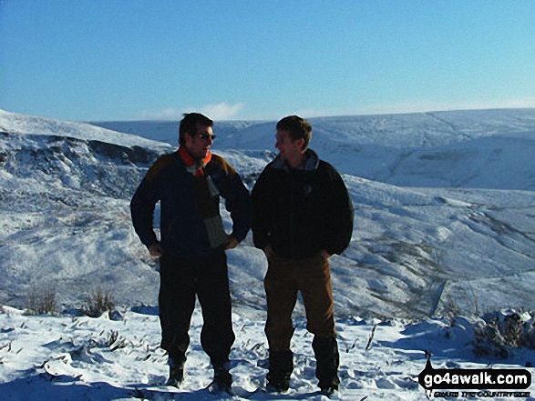 Me and my brother Ol on Bleaklow in The Dark Peak Derbyshire England