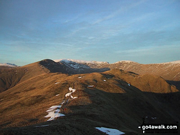 Walk c247 The Fairfield Horseshoe from Ambleside - Fairfield from Heron Pike