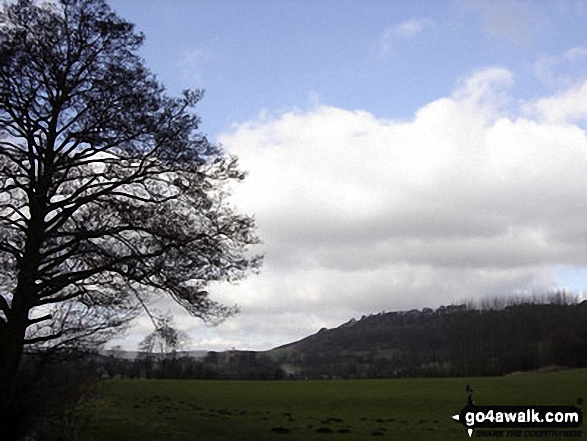 Walk d278 The River Wye and Haddon Park from Bakewell - Looking North back towards Bakewell from nr Haddon Hall