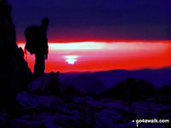 My uncle on the summit of Mount Snowdon 