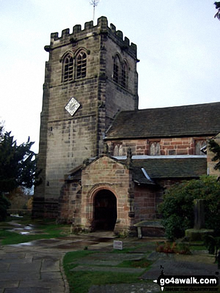 Walk ch103 Hare Hill and Monk's Heath from Alderley Edge - Nether Alderley Church