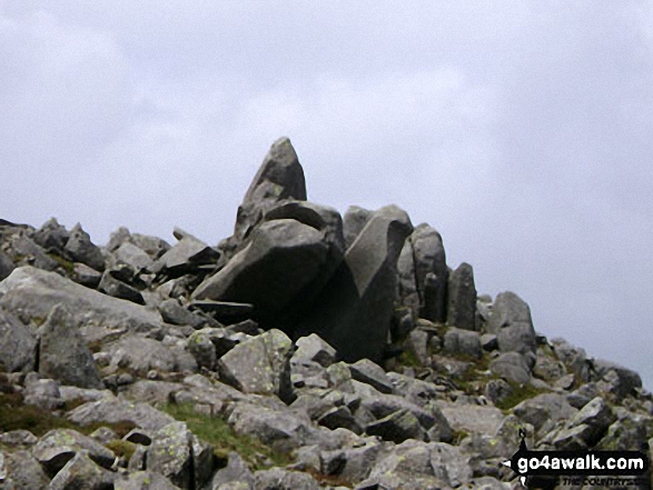 Walk c194 Scafell Pike from The Old Dungeon Ghyll, Great Langdale - Bow Fell (Bowfell) summit cairn