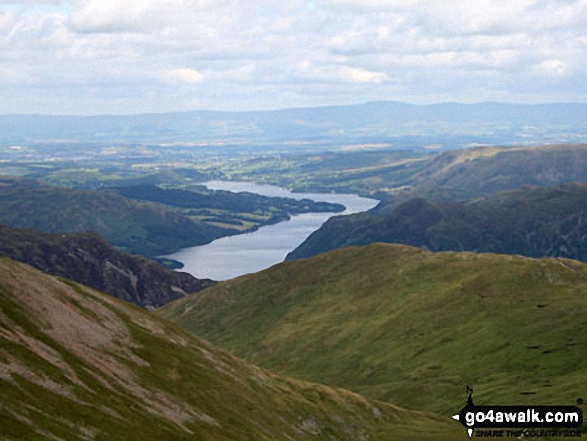 Walk c432 Helvellyn from Thirlmere - Birkhouse Moor with Ullswater beyond from Helvellyn