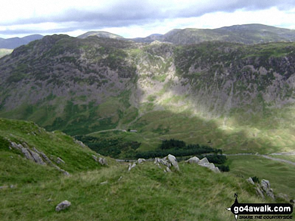 Walk c387 Pillar from Black Sail Hut - Hay Stacks (Haystacks) above Ennerdale (featuring Black Sail Hut Youth Hostel) from Black Sail Pass