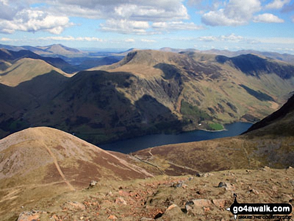 Walk c287 The High Stile Ridge and Hay Stacks from Buttermere - High Snockrigg, Robinson, Hindscarth and Dale Head (Newlands) above Dodd (Buttermere) and Buttermere Lake from Red Pike (Buttermere)