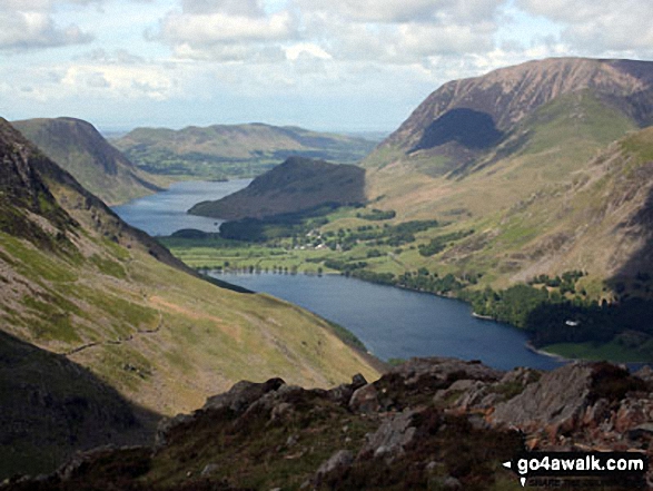 Crummock Water and Grasmoor with Buttermere in the foreground from Hay Stacks 