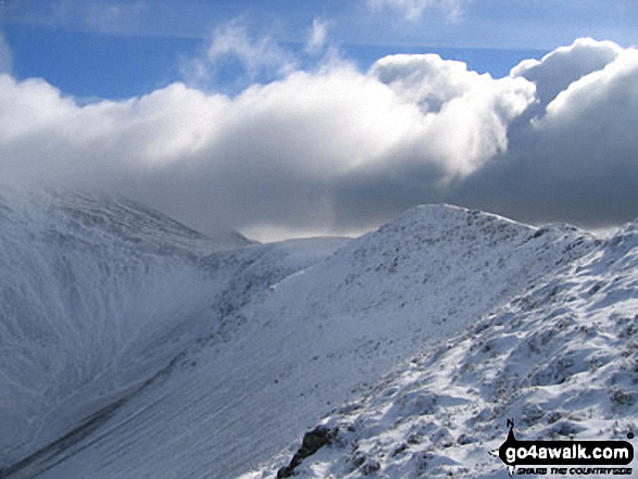 Skiddaw (left) and Longside Edge from Ullock Pike