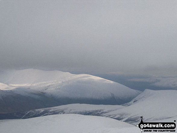 Walk c248 Skiddaw from High Side - Sale How (foreground) Blencathra (centre) and Lonscale Fell (right) from Skiddaw