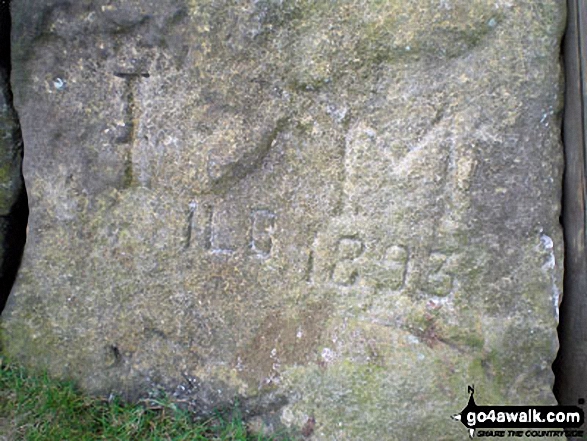 Walk wy102 West Buck Stones and Rombalds Moor (Ilkley Moor) from Ilkley - Boundary Stone on High Moor