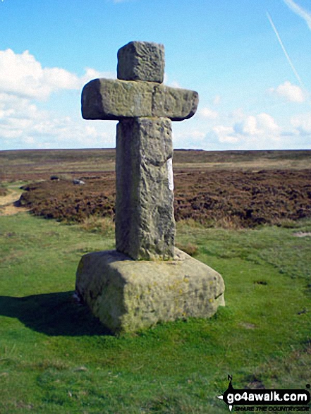 Walk wy162 West Buck Stones (Ilkley Moor) from Ilkley - Cowper's Cross on Rombalds Moor (Ilkley Moor)