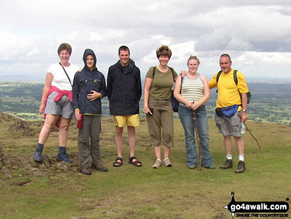 The Mann/Hall Clan on Caer Caradoc Hill in The Shropshire Hills Shropshire England