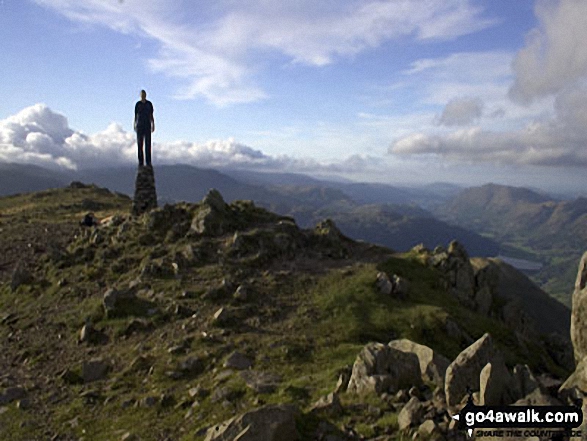 My son Matthew on Red Screes, Kirkstone Pass in The Lake District Cumbria England