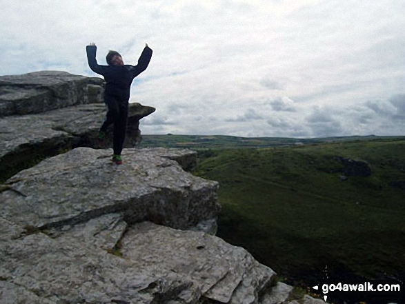 Walk co181 Rocky Valley and Tintagel Castle from Tintagel - My son at Tintagel Castle