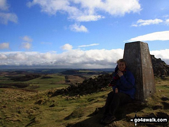 A bit blustery on a lovely Spring day on the top of Norman's Law 