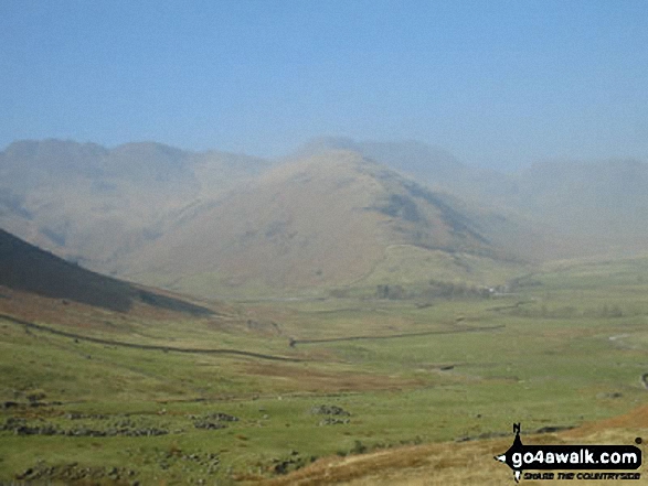 Walk c466 Rossett Pike and Black Crags (Langdale) from Great Langdale - Crinkle Crags (Long Top), Gunson Knott & Crinkle Crags (South Top)  and Bow Fell (Bowfell) from Great Langdale