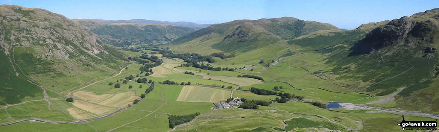 Walk c194 Scafell Pike from The Old Dungeon Ghyll, Great Langdale - *The Langdale Valley from The Band