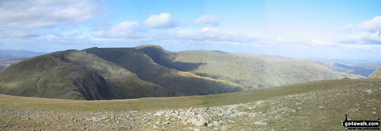 Walk c247 The Fairfield Horseshoe from Ambleside - *Dollywaggon Pike, Nethermost Pike and Helvellyn from Fairfield