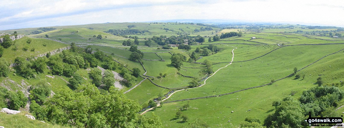 Walk ny122 Gordale Scar and Malham Cove via Shorkley Hill from Malham - *View from the from the top of Malham Cove